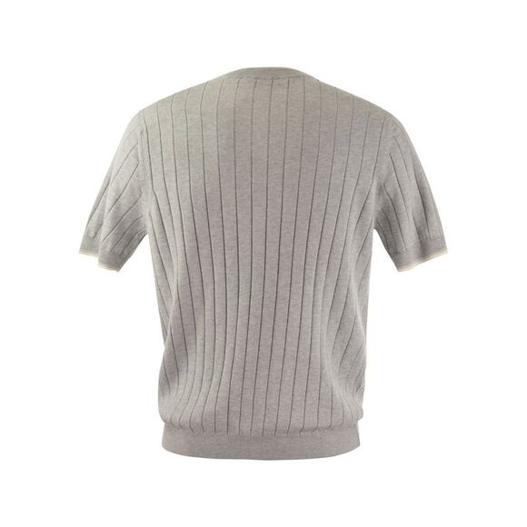 Peserico Men T-Shirt In Pure Cotton Crépe Yarn